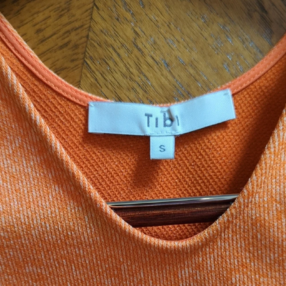 Tibi Vibrant Speakled Orange Knit Tank Top - Picture 2 of 8